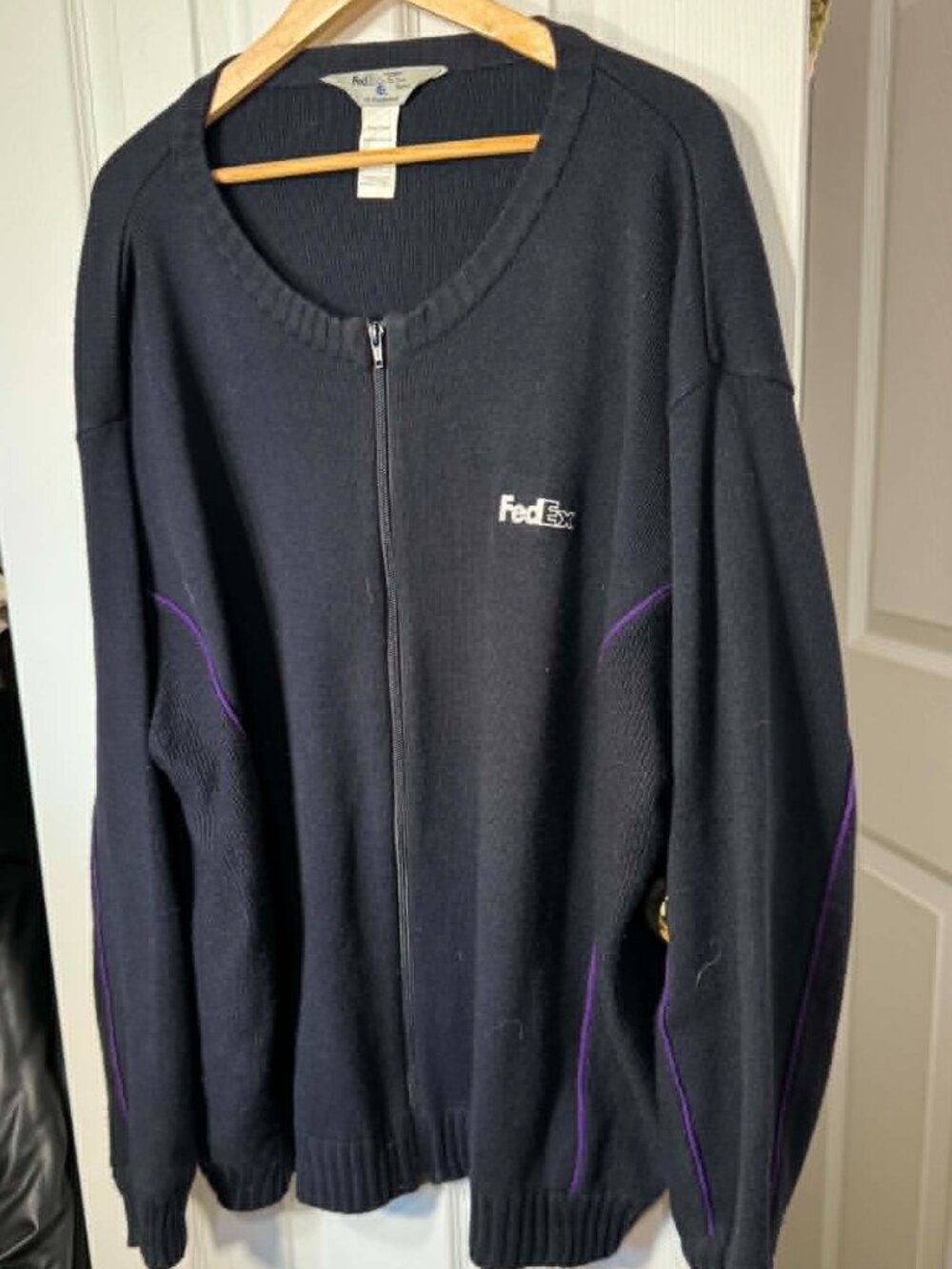FEDEX Stan Herman Full Zip Sweater Size 3XL Vintage Workwear Employee Normcore